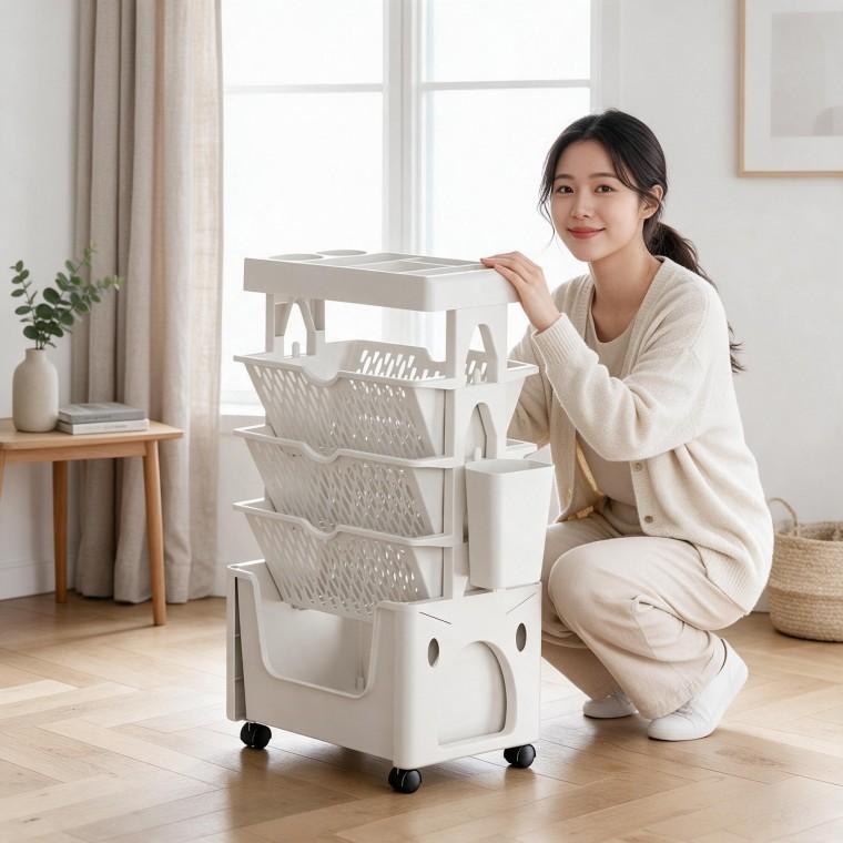 이동식 트롤리 수납장 책꽂이 서류꽂이 선반 틈새 정리함 사무실 교실
