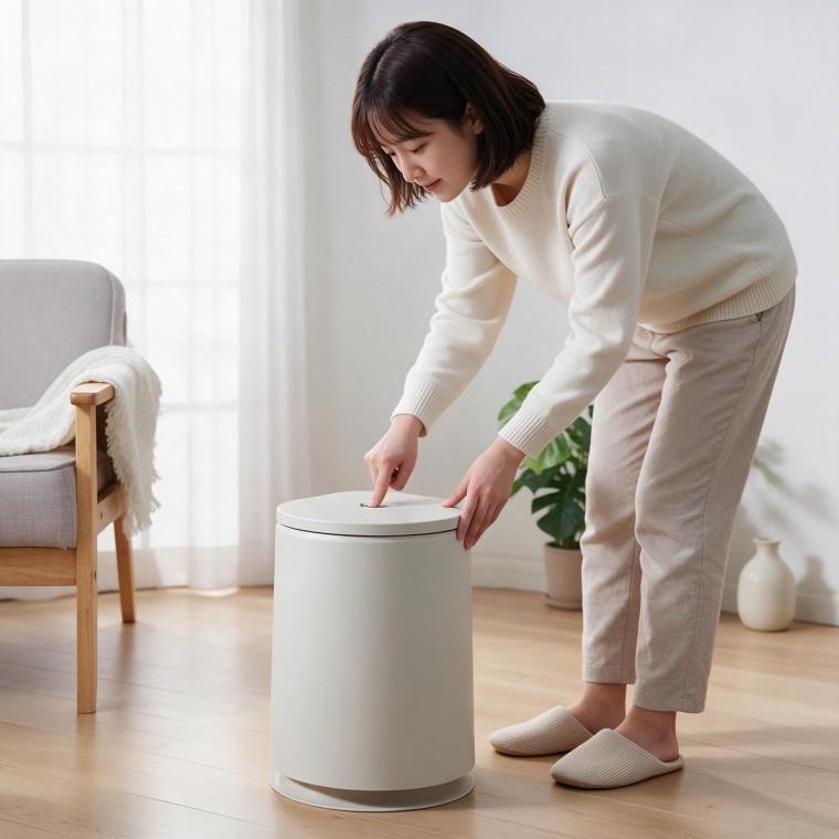 원형 휴지통 욕실 거실용 쓰레기통 사무실 화장실 쓰레기버리기 10L