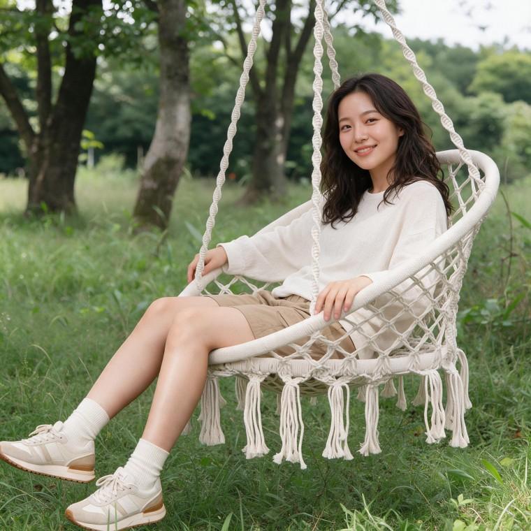 그물해먹 캠핑의자 실내외 휴식 그물망 의자 정원 테라스 거실 캠핑용품 그물