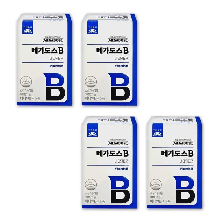 고려은단 메가도스B 비타민B군 850mg x 60정 4박스