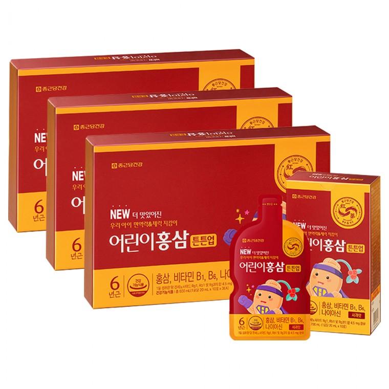종근당건강 어린이홍삼 튼튼업 20ml x 30포 3개