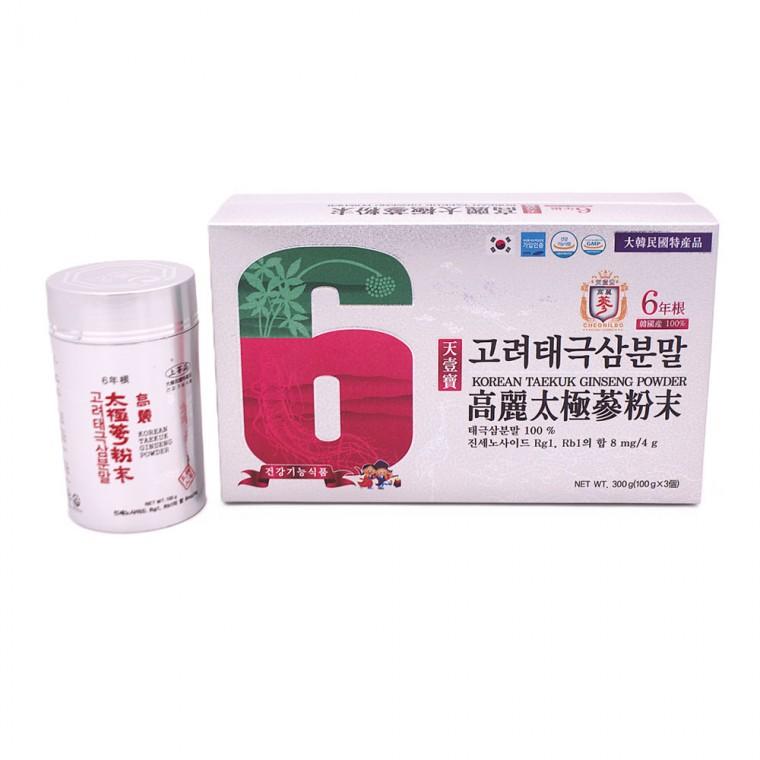 [도매특가] 고급 6년근 고려태극삼분말100% 100g x 3병 (300g) / 쇼핑백포함 선물용/ 추석/ 설선물