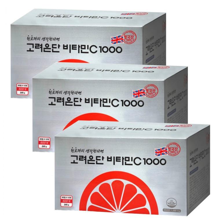 고려은단 비타민C 1000 1080mg X 600정 (3개)