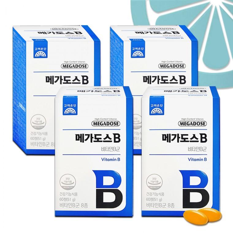 고려은단 메가도스B 850mg 60정 x 4개 비타민B군