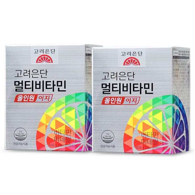 고려은단 멀티비타민 올인원 이지 120정 X 2개