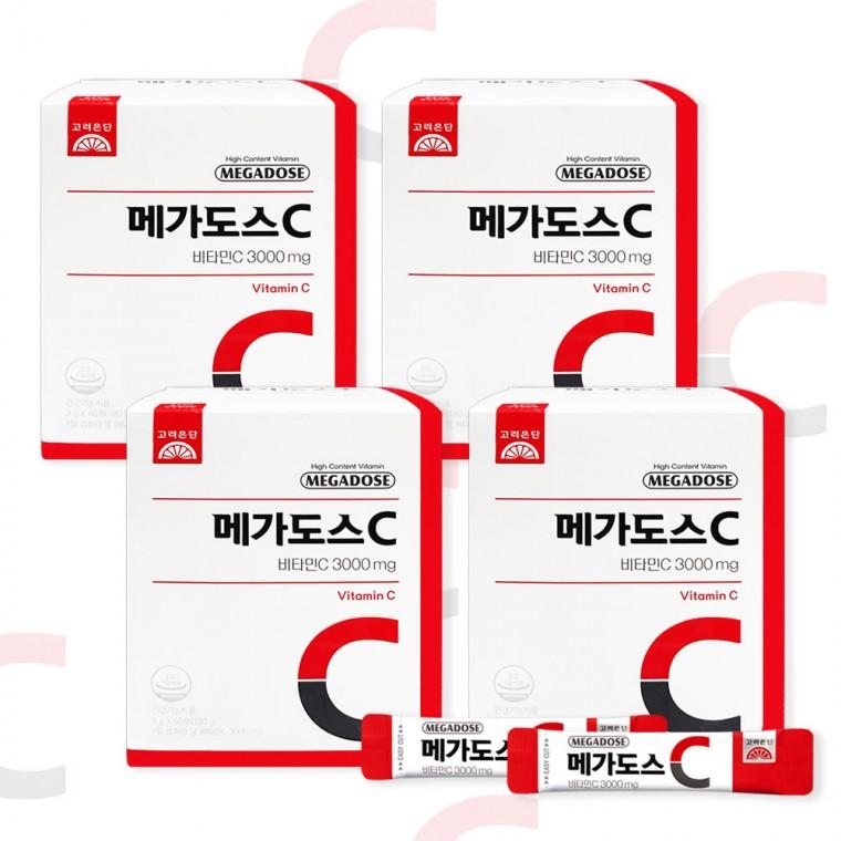 고려은단 메가도스C 비타민C 3000 60포 4박스 8개월분