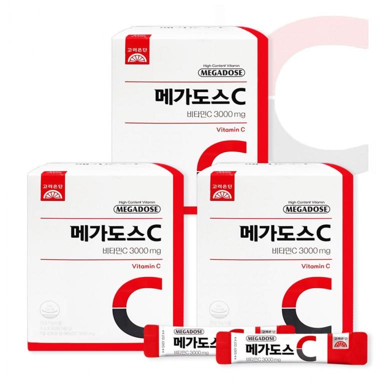 고려은단 메가도스C 비타민C 3000 60포 3개 6개월분