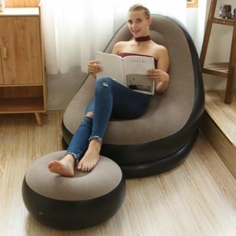 캠핑 휴대용쇼파 에어소파 1인용 체어 차박의자 에어스툴 캠핑에어소파 야외용소파