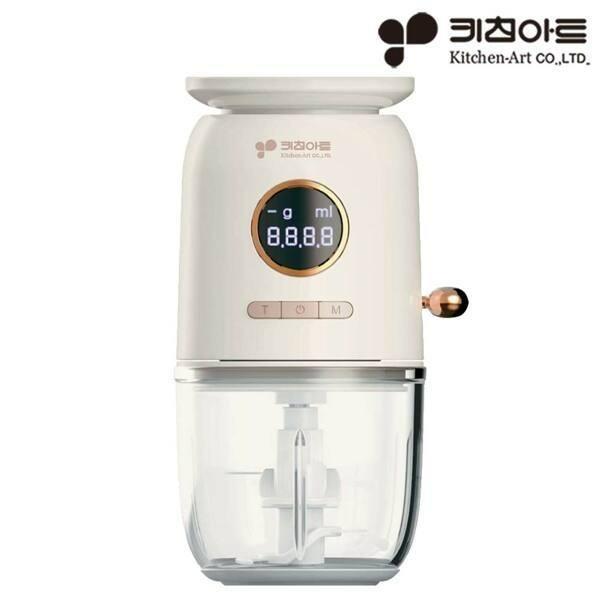 키친아트 무선 충전식 다지기 + 계량 저울 미니 휴대용 전동다지기 KKW-600SC