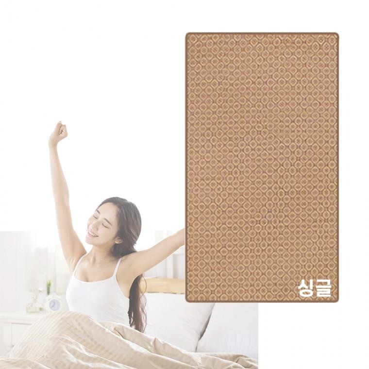 한빛 숨쉬는 보일러 온수매트 브라운 싱글