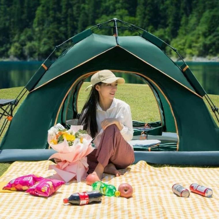 캠핑 원터치 텐트 3-4인용 피크닉 낚시 팝업 자동 패밀리 돔텐트 자동텐트 야영텐트