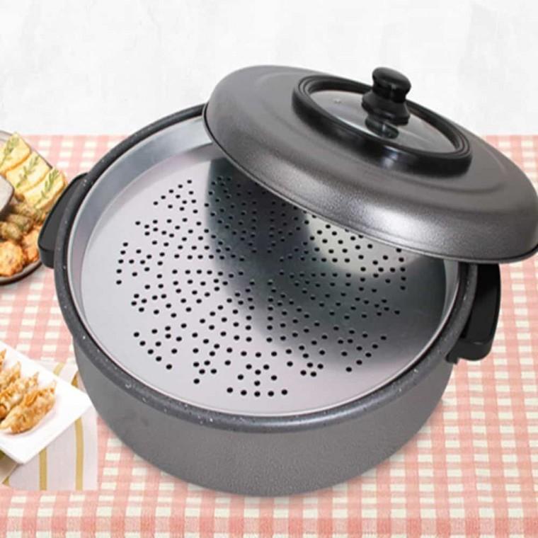 전기 잔치팬 46cm 찜기겸용 후라이팬 전부치는팬 전기후라이팬 송편찜솥