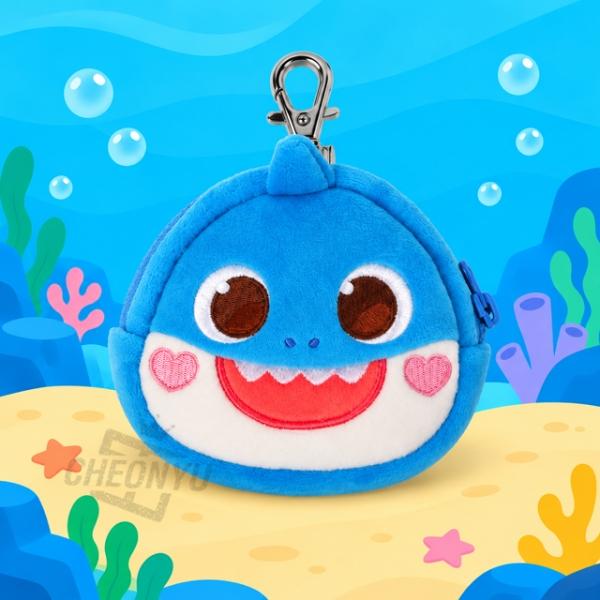 핑크퐁 아빠상어 얼굴 파우치 10cm