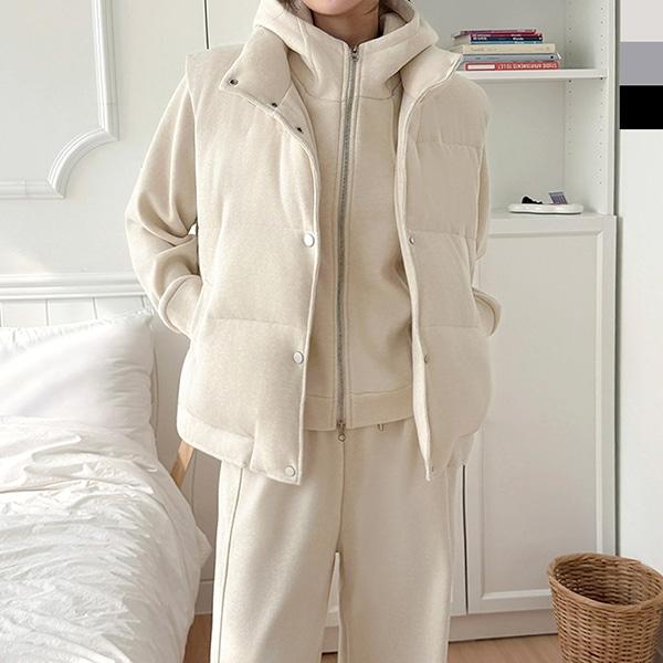 여성 3컬러 데일리 조끼 패딩 베스트 DJJ-FW1054W