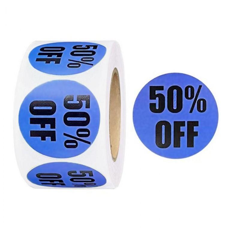 50% 할인 컬러 롤 스티커 1롤(500개)