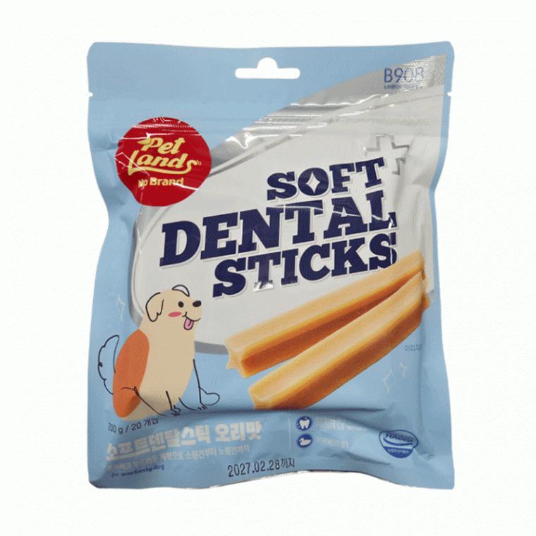 개껌 반려동물 소프트 덴탈 스틱 오리맛 노 브렌드 200g*2개 dog chews
