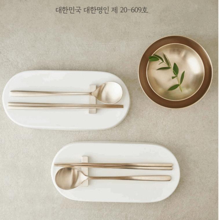 명품 수저 2인 세트 유기 대한명인 제작