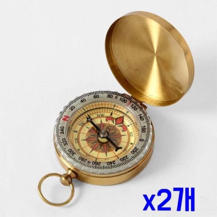클래식 길잡이 야광 다용도 나침반 x2개