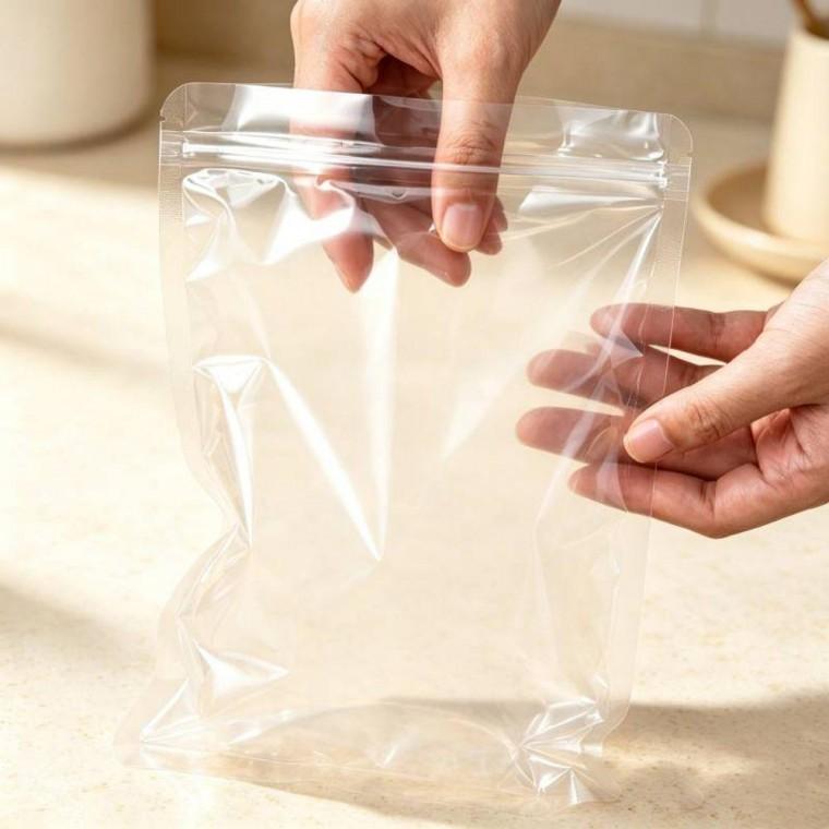 반투명 포장 지퍼백 100p 소분용 저장팩 미니 파우치 비닐팩 폴리백 재료 예쁜 봉지 지 선물 봉투