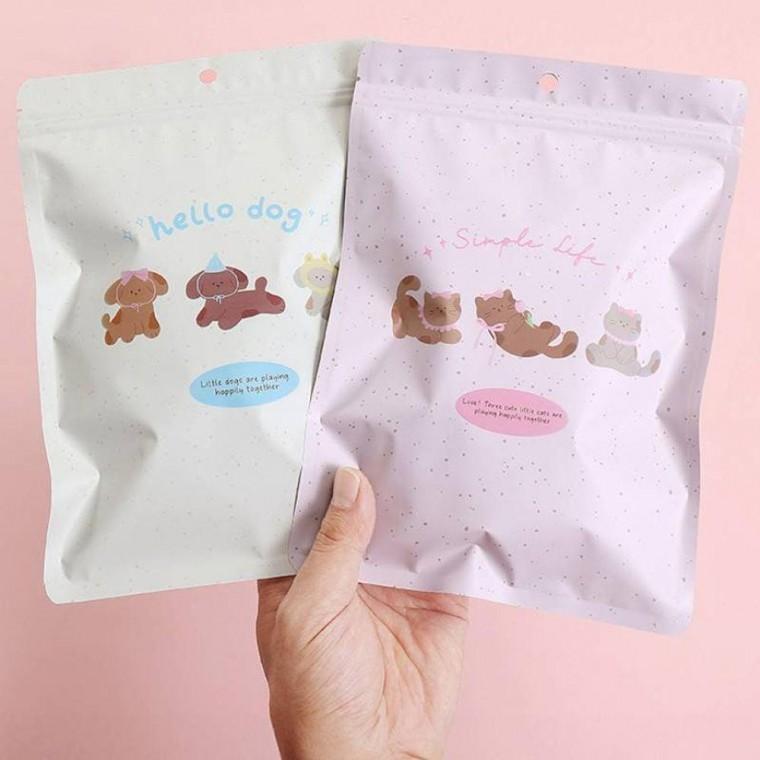 캐릭터 포장 봉투 지퍼백 20p 소품 선물 답례품 비닐팩 투명 부자재 답례품 소품 용품 포장 봉지 지