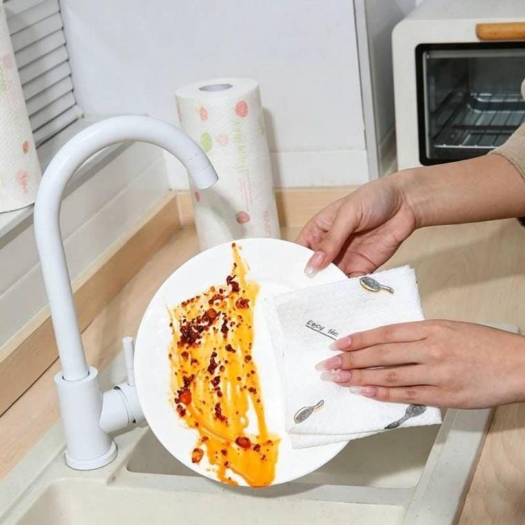 빨아쓰는 일회용 위생 행주 100매 롤 청소포 기름때제거 주방용품 용품 기름때제거 행주 일회용 다용도