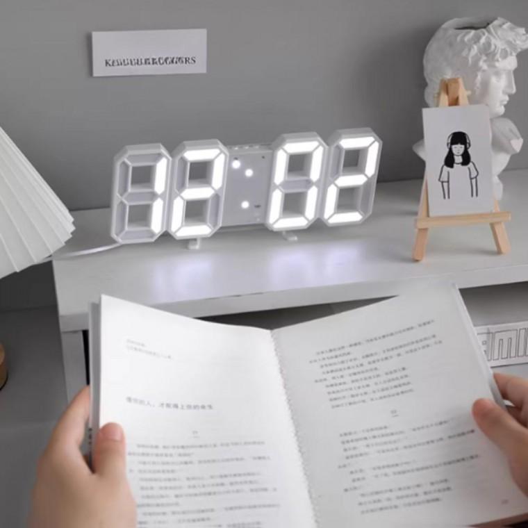 실내공간 가독성 고려한 LED 3D 입체 숫자 전자 시계