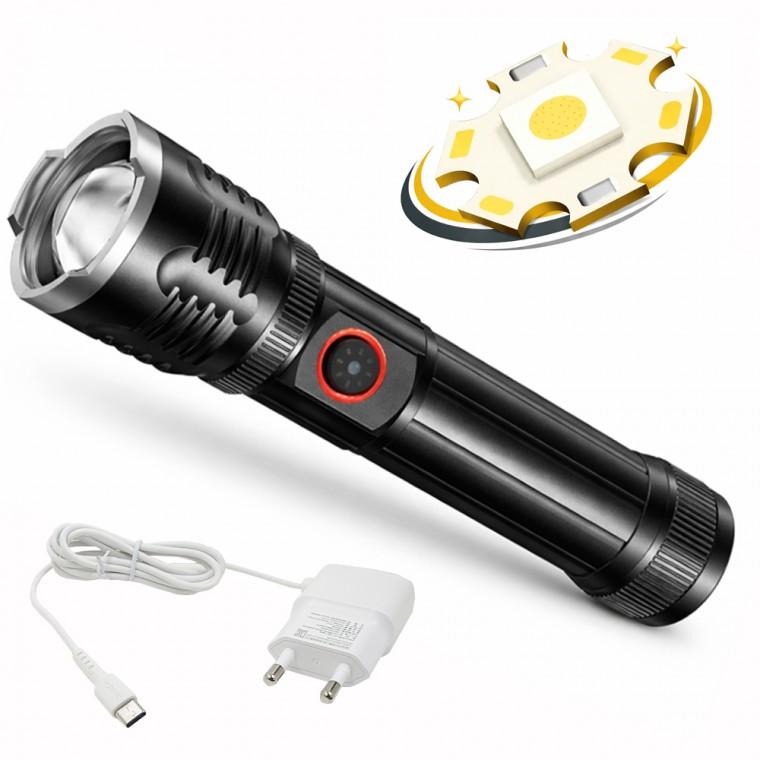 줌 서치 야외 LED 충전식 랜턴 손전등 후레쉬 SY2304아답터포함