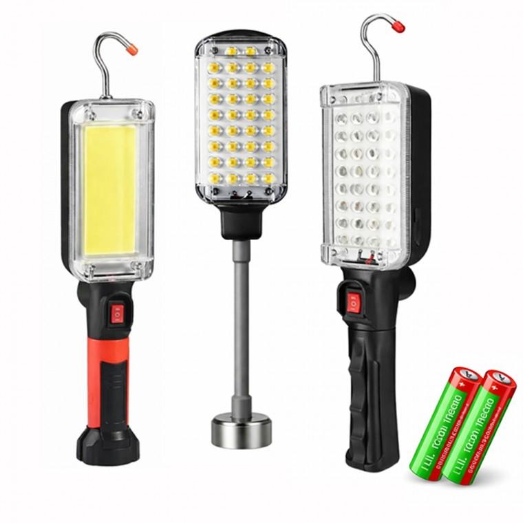 LED COB 자석 집게 야외 충전식 캠핑 조명등 랜턴 작업등