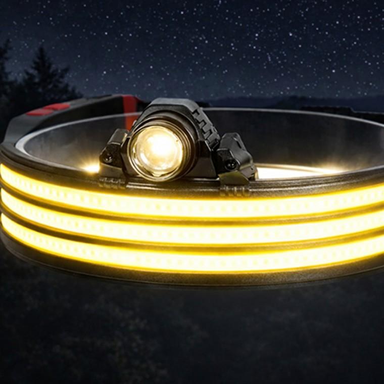 p500 COB LED 충전식 넓게 비추는 야외 멀티 낙씨등산 랜턴 헤드랜턴 W694-1