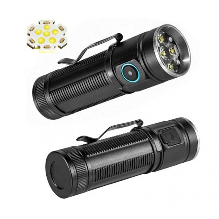 X360x6Ea LED 충전식 야외 서치 라이트 랜턴 손전등 후레쉬 DJDW5184 26650충전지