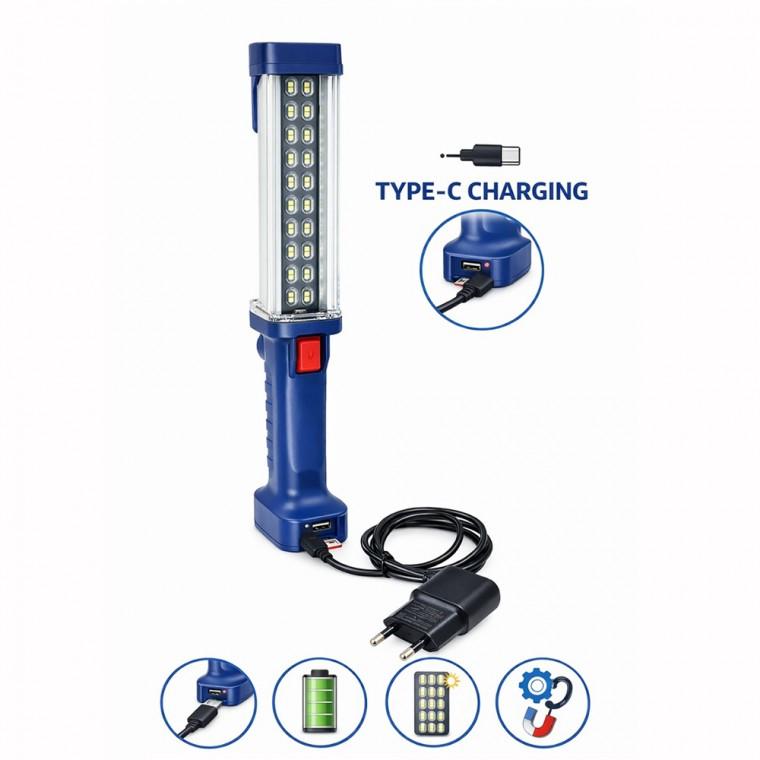 핸드형 SMD LED 충전식 야외 멀티 조명등 랜턴 캠핑 작업등 Z889L아답터포함