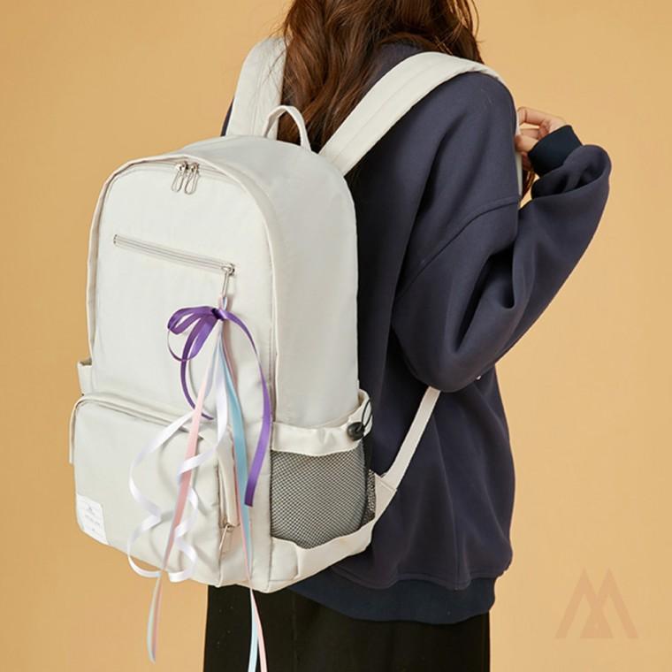 나일론 리본 백팩 캐리어백팩 여성백팩 여자백팩 학생백팩