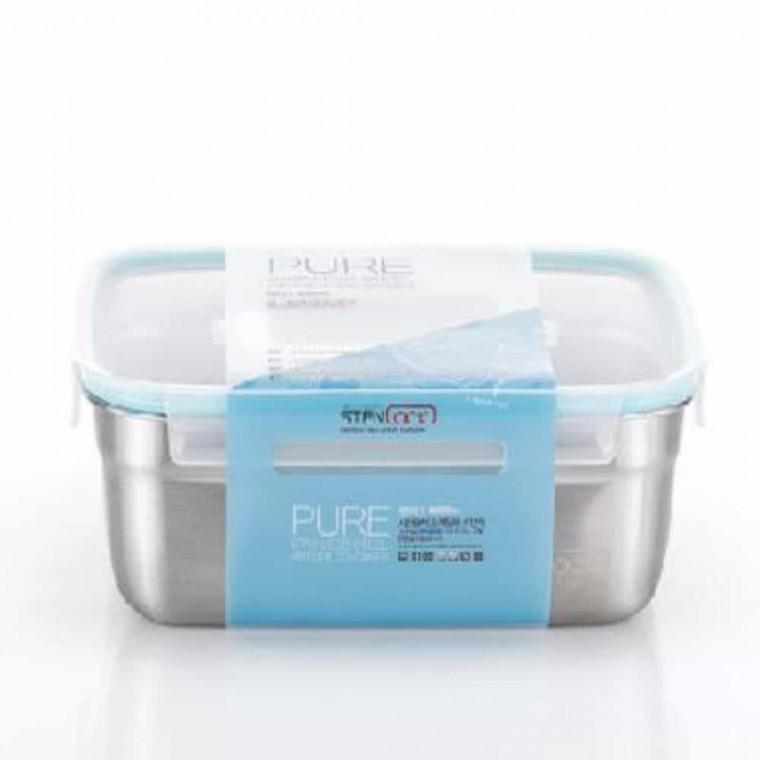 스텐밀폐용기 1호 4800ml 플라스틱통 실리콘용기 식품용기