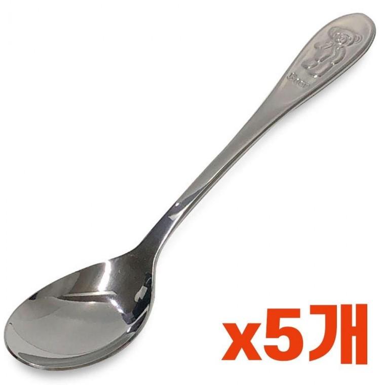 상일 (해피)아동용 스푼1p x(5개)유아스텐 어린이수저