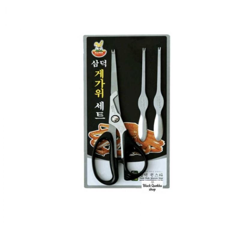 까만 게가위세트 업소용가위 게포크