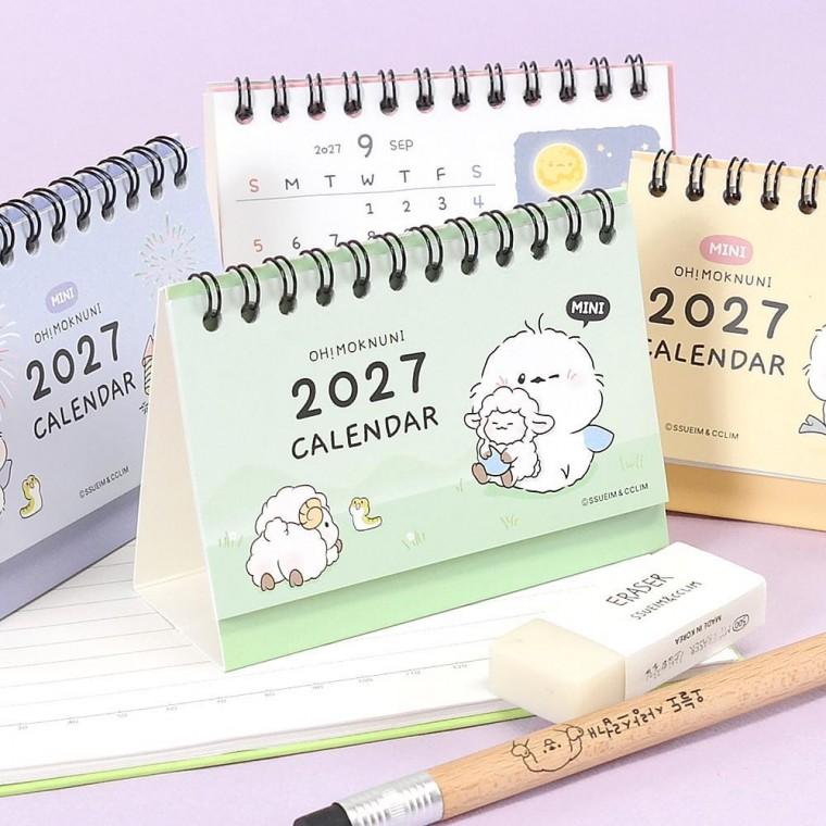 2027 오목눈이 미니 탁상 캘린더 1000 1박스 40개 / 달력