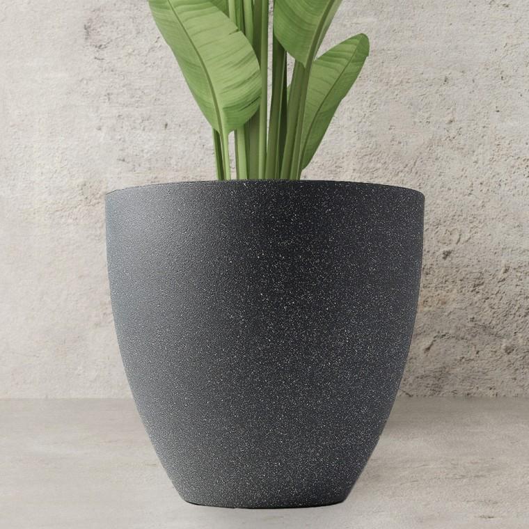 홈앤가드닝 인테리어 화분(38x35cm) (블랙) 플라스틱화분 중형화분 대형화분 홈가드닝화분