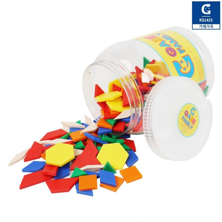 가베가족 플라스틱 패턴블록 250PCS KS7142 LR 2094