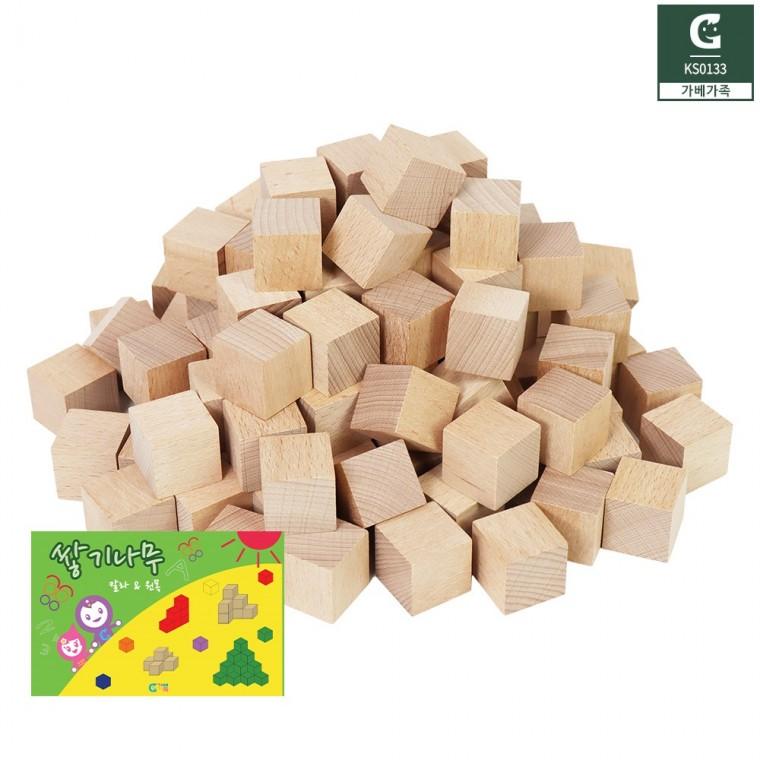 가베가족 큰솔3cm원목쌓기나무100p 미니북 KS0133 LR 1719