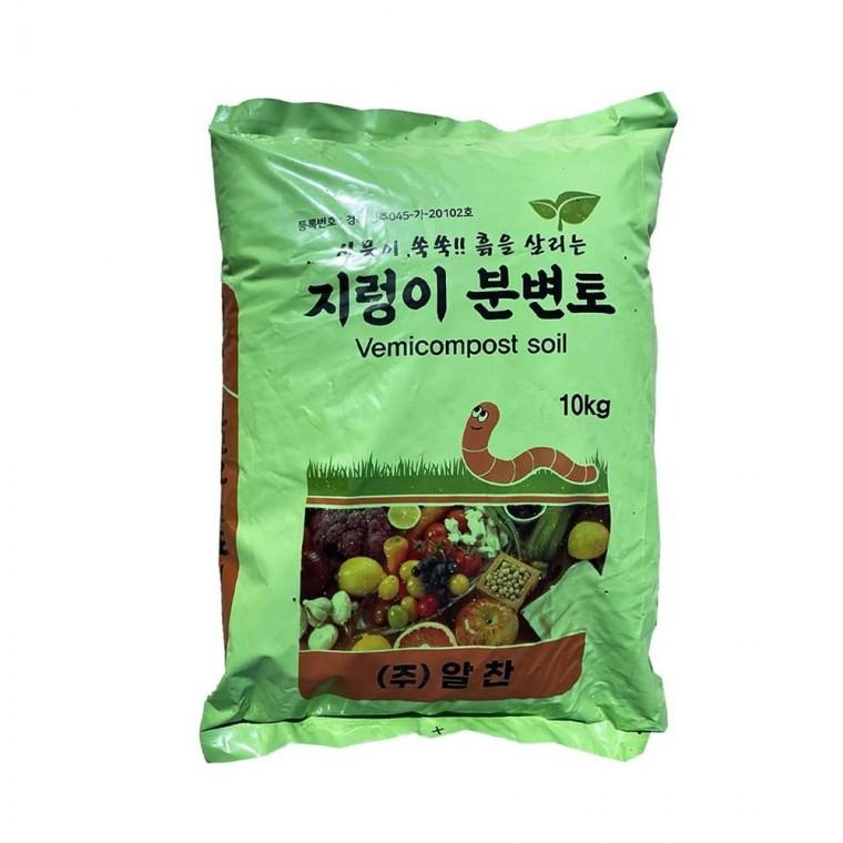 루미나D 지렁이 분변토 10kg 분갈이흙 비료 거름