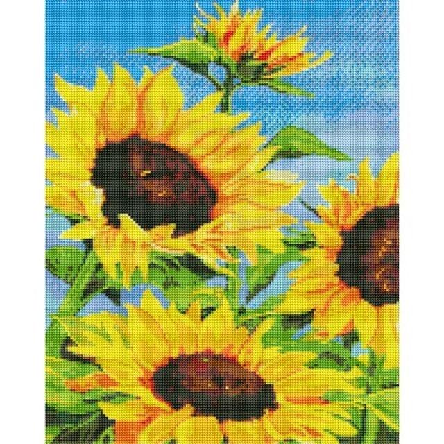 하모니아트 보석십자수 40x50 해바라기와 파란하늘 홈아트