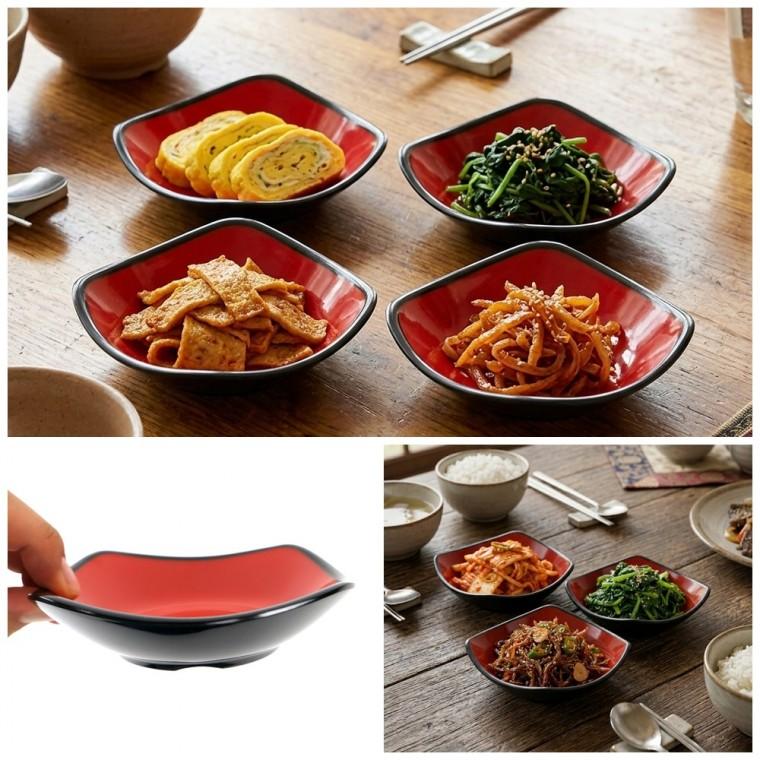 사각 멜라민 찬기 소스볼 앞접시 분식 반찬그릇 업소용 멜라민식기