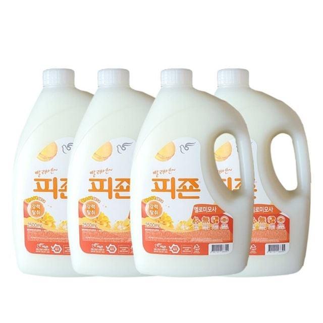 섬유유연제 옐로미모사 용기 2500ml 4개 일반섬유유연제 향좋은섬유유연제