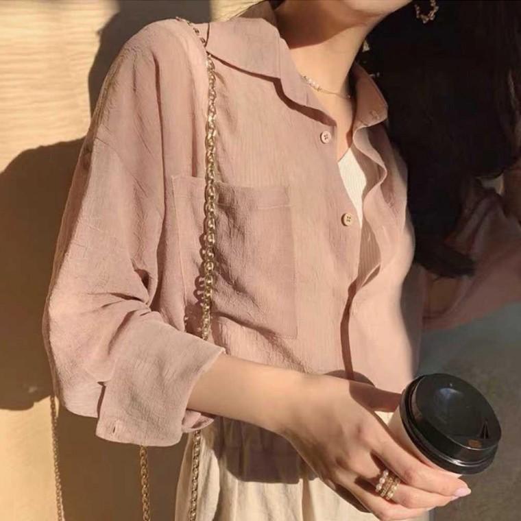 여자 봄 데이트 룩 나들이 패션 긴팔 셔츠 남방 코디