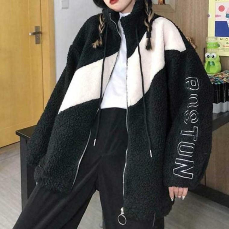 가을겨울 여성겨울자켓 반목 양털 여자 여성집업 여성 겨울 집업 여자 반목 양털 자켓 가을