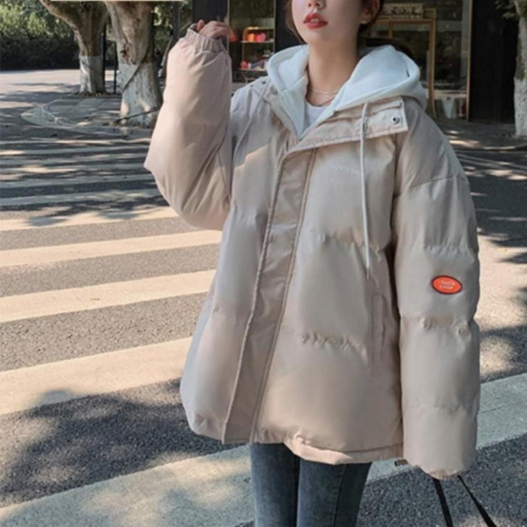 겨울 루즈핏 방한 페이크후드패딩 코튼 점퍼 겨울 체온유지 패딩자켓 패딩 용 아우터 점퍼 바람막이