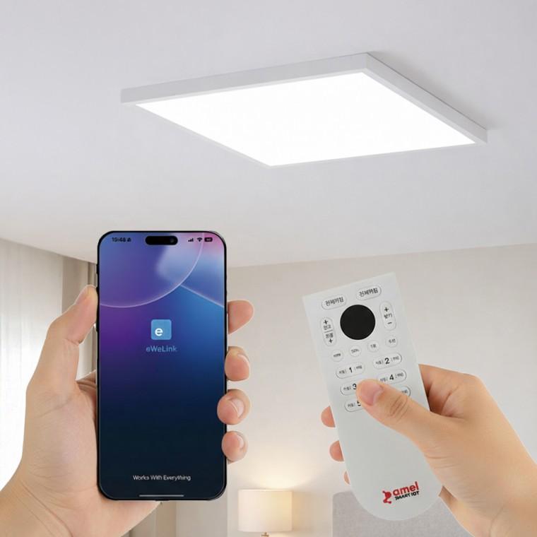 LED IOT 스마트 엣지 직하 방등 60W 밝기조절 플리커프리 스마트폰 블루투스 리모콘 거실 안방 조명 전등