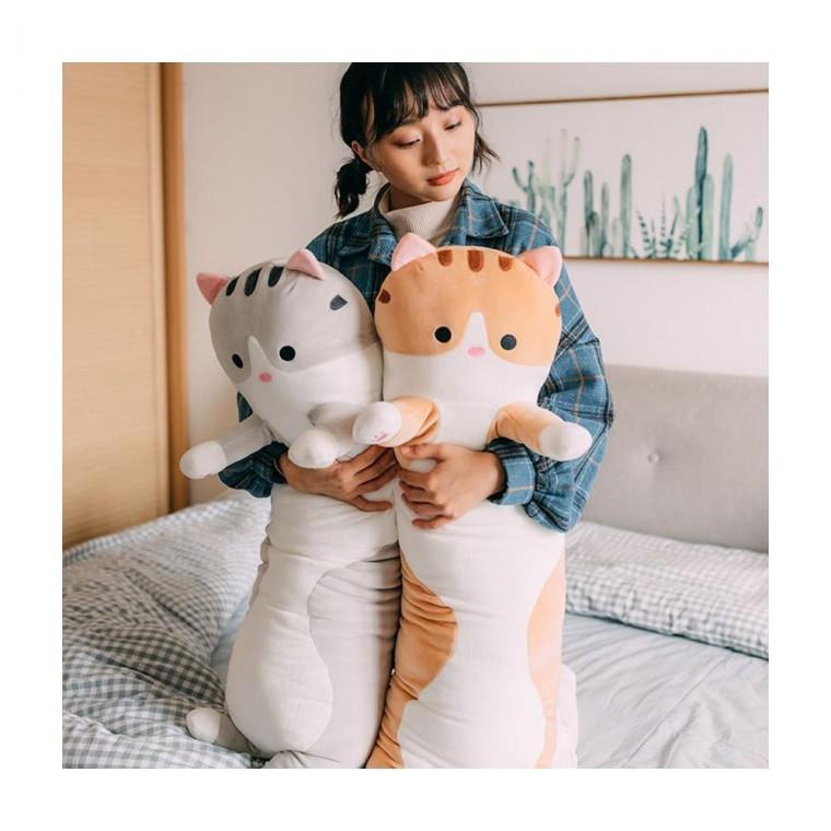 루미나D 고양이 모찌 인형 90cm 애착 동물쿠션 바디필로우 안고 자는 베개