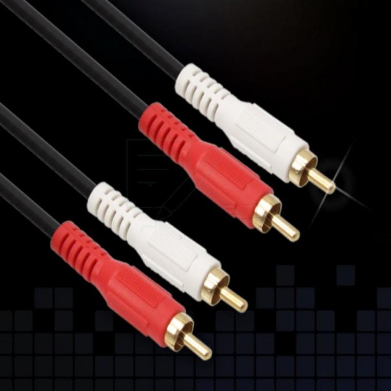 RCA 2선 케이블 5mm 15m 스피커선 음성케이블 기타케이블 RCA케이블 오디오연결케이블