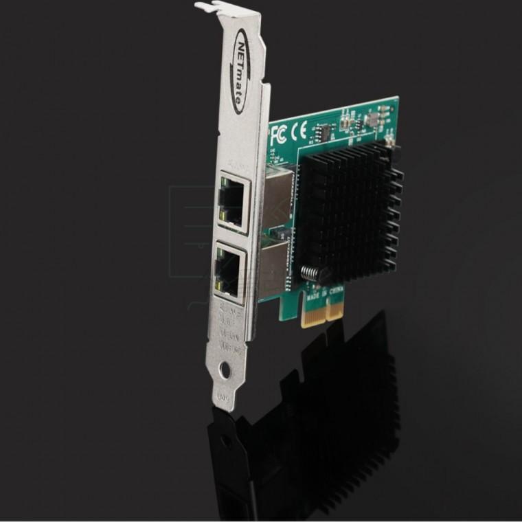 강원전자 넷메이트 PCI Express 듀얼 기가비트 랜카드 슬림PC겸용 전기통신자재 네트워크카드 통신장비 PC